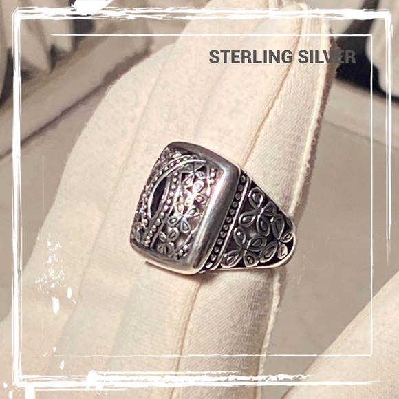 Sterling Silver Felicia Designs Filigree Ring SZ 5 3/4 - Picture 6 of 13